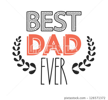 Best dad ever greeting badge 126571372