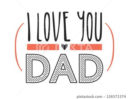 Love you dad decorative badge Love you dad decorative badge 126571374