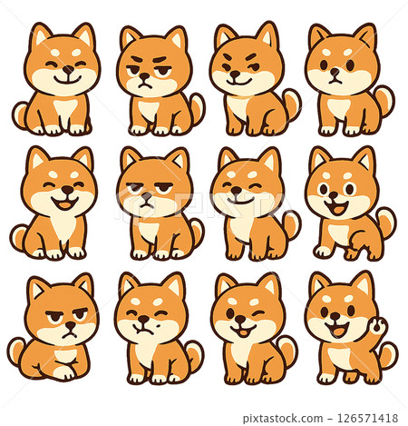Shiba Inu Chibi 角色集 126571418