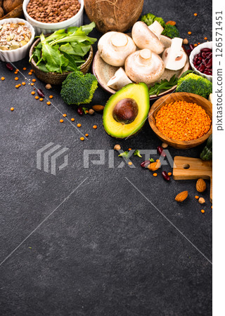 Vegan keto products. Ketogenic plant-based food Vegan keto products. Ketogenic plant-based food 126571451