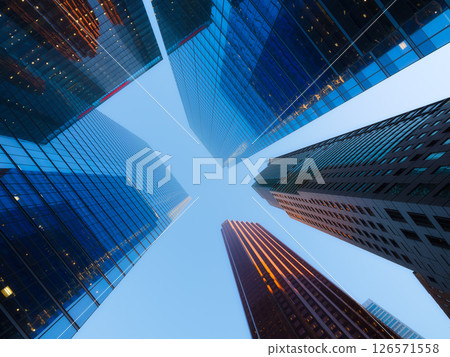 Real Estate. Financial Center. High office buildings in the business center of the city. 126571558