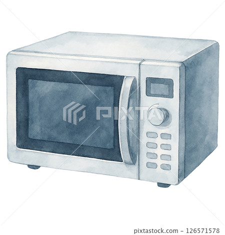 Watercolor-style microwave illustration (gray, simple design) 126571578