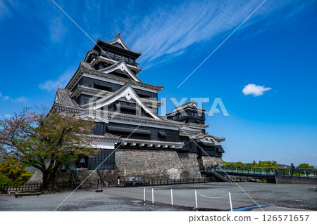 Kumamoto Castle tower after earthquake restoration Kumamoto Castle tower after earthquake restoration 126571657