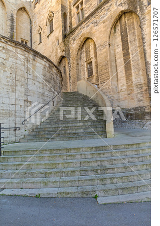 Large Stairs Avignon France 126571707