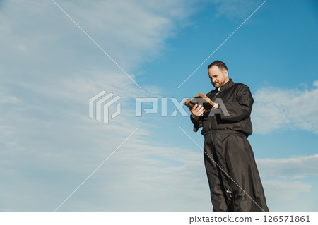 White Celestial Sky Surrounding The Servant Of God  126571861