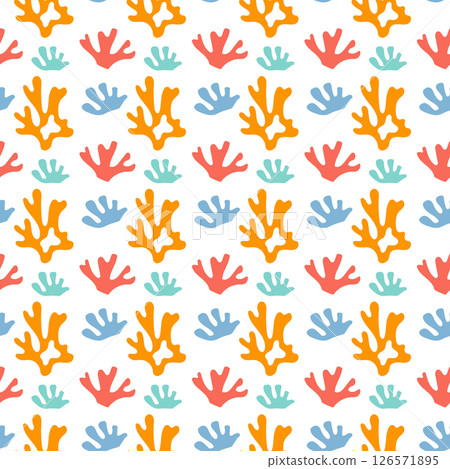 Seamless pattern with corals. Sea life pattern. Seamless pattern with corals. Sea life pattern. 126571895