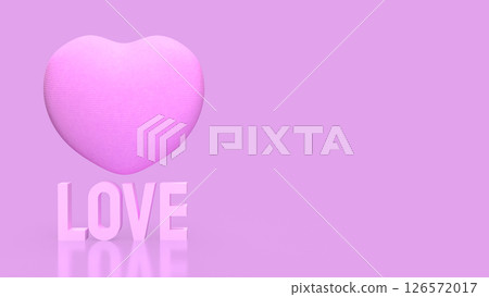 The Love wood text and Pink Heart for romance concept 3d Rendering. The Love wood text and Pink Heart for romance concept 3d Rendering. 126572017