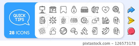 Dish plate, Selfie stick and Excise duty line icons. Interest rate, AI generate, Inflation icons. Pack of Mattress, Scroll down, Eye checklist icon. Dislike, Laureate, Support pictogram. Vector 126573178