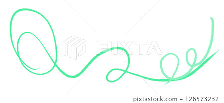 簡單的黃綠色手繪曲線 126573232