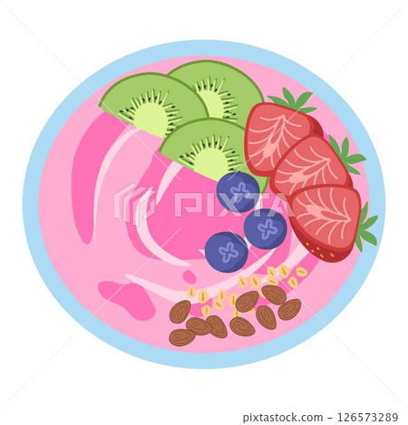 Healthy Berry pink Smoothie Bowl Healthy Berry pink Smoothie Bowl 126573289