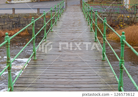 Pedestrian Bridge in Sweden Pedestrian Bridge in Sweden 126573612