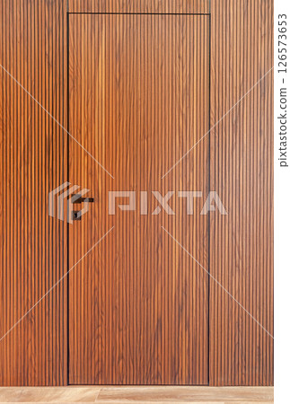 Hidden door on wall Hidden door on wall 126573653