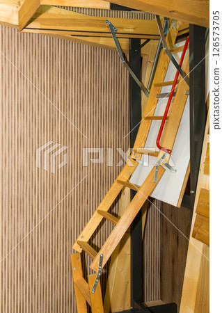 Retractable attic ladder 126573705