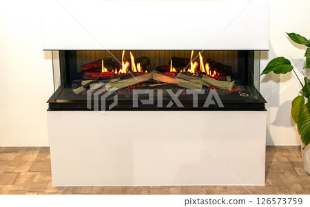 Fireplace inside living room 126573759