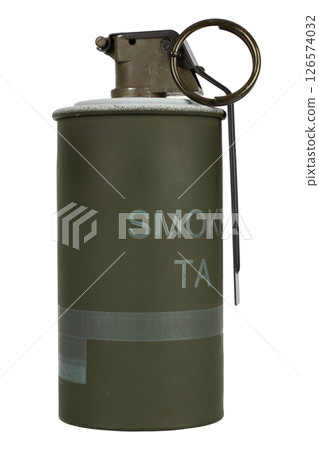 smoke grenade isolated on white 126574032