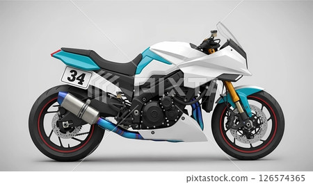 摩托車插圖 126574365