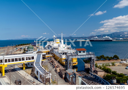 [Aomori Port Waterfront] View of Aomori Port from Aomori Bay Bridge 126574695