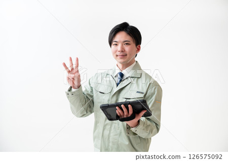 Male engineer in work clothes Male engineer in work clothes 126575092