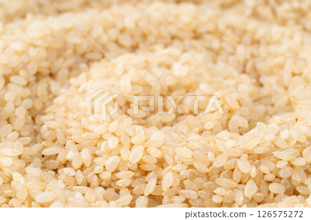 Close-up of germinated brown rice (raw rice) 126575272