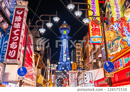 大阪府：從新世界眺望通天閣的夜景 126575538