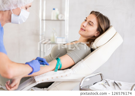 Intravenously injection young patient Intravenously injection young patient 126576174