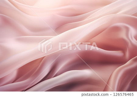 柔軟流動的粉紅色絲綢狀紋理背景 126576465