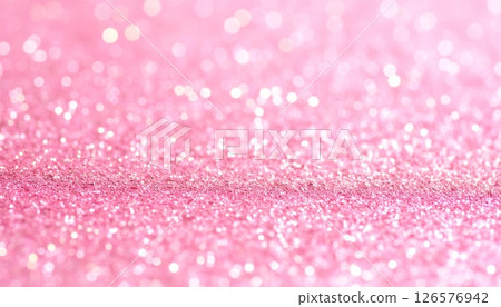 Bright pink Christmas holiday bokeh lights celebration background 126576942
