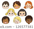 Children with various expressions Facial expression set 2 126577381