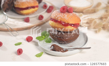 Portuguese fried dough with sugar 126577683