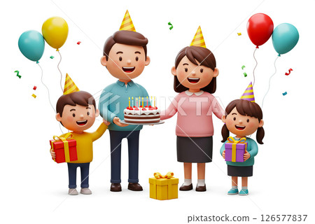 Family with a smile 126577837