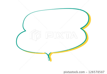 Simple and stylish speech bubble Simple and stylish speech bubble 126578587