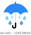 簡單的雨符號 126578630
