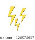 簡單的閃電符號 126578637
