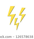簡單的閃電符號 126578638