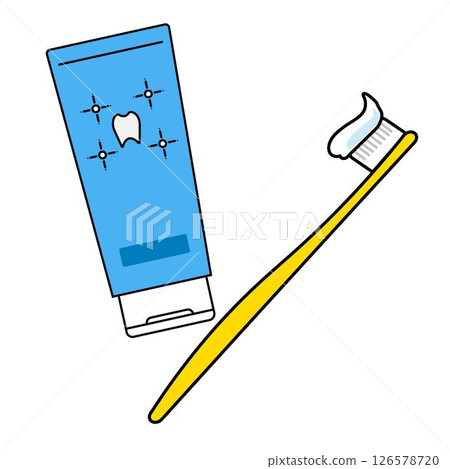 Simple toothpaste set Simple toothpaste set 126578720