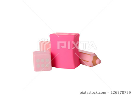 PNG,Pencil with a sharpener, isolated on white background 126578759