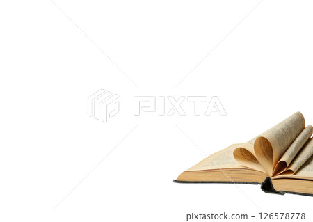 PNG, books with folded pages, isolated on white background. PNG, books with folded pages, isolated on white background. 126578778