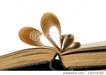 PNG, books with folded pages, isolated on white background. PNG, books with folded pages, isolated on white background. 126578780