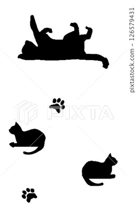 貓咪剪影素材集 | 適用於智慧型手機 貓咪剪影素材集 | 適用於智慧型手機 126579431