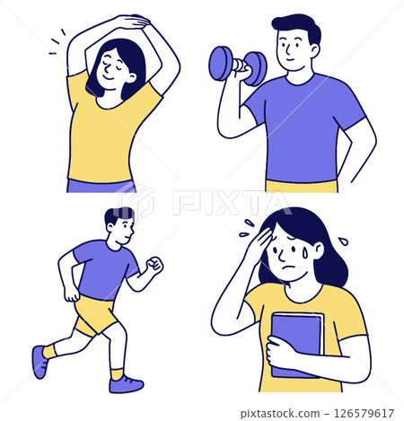 Fitness activities, exercise, health, stress relief, workout motivation, emotional expression 126579617