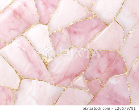 Elegant pink cracked marble pattern 126579791