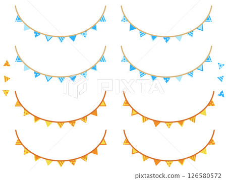 Pop triangular garland decoration 126580572