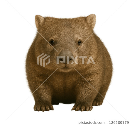 袋熊的全身正面圖 126580579