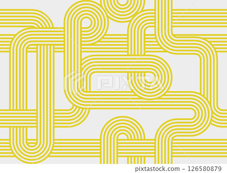 無縫抽象邊框圖案-黃色點綴 126580879