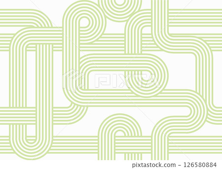 無縫抽象邊框圖案-黃綠色 126580884