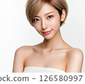 白色抹胸的美麗女人 126580997