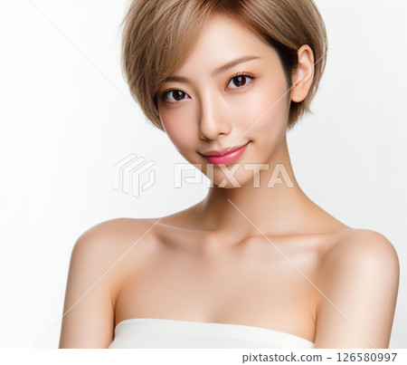 白色抹胸的美麗女人 126580997