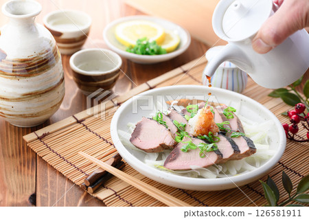 Sliced dried bonito Sliced dried bonito 126581911
