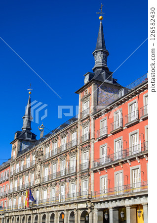 Beautiful view of Plaza Mayor in Madrid, Spain Beautiful view of Plaza Mayor in Madrid, Spain 126582430