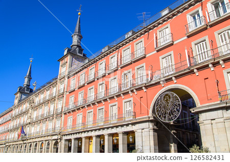 Beautiful view of Plaza Mayor in Madrid, Spain Beautiful view of Plaza Mayor in Madrid, Spain 126582431